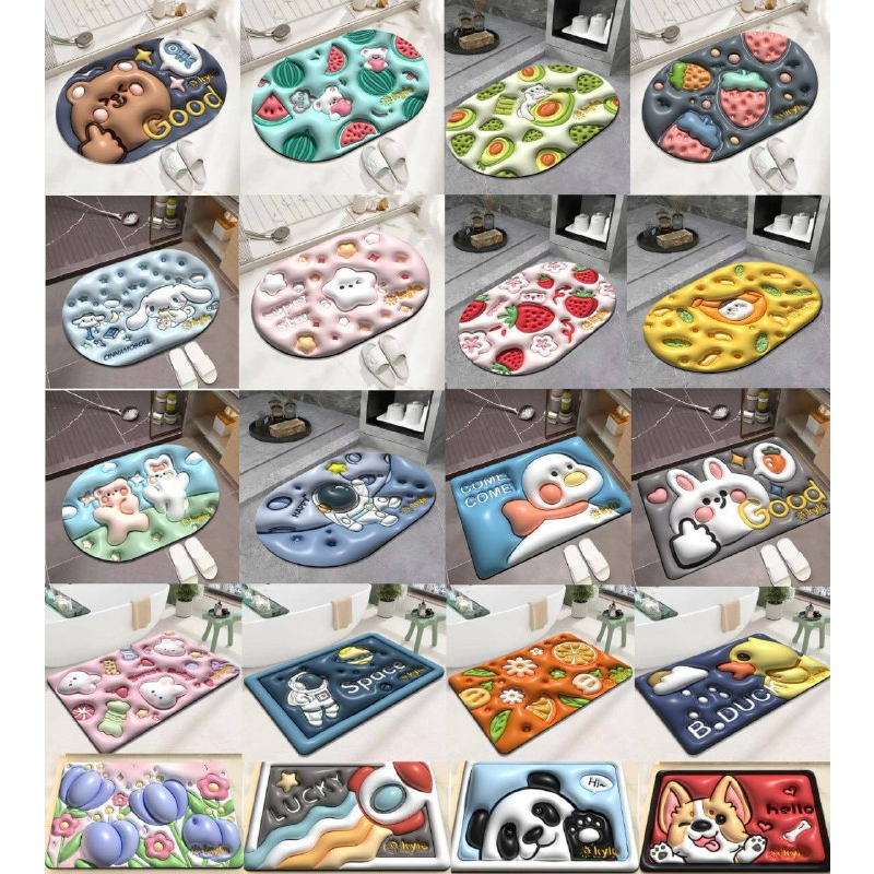 Keset Diatomite Tebal 3MM 3D Keset Anti Selip