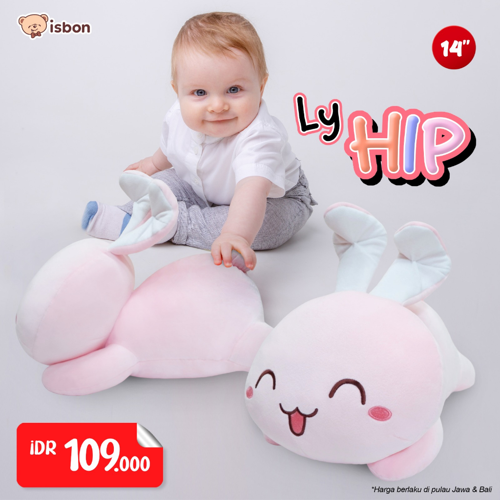 Boneka Kelinci Lucu Bantal Anak Ly Hip Hop Baby Premium Gift Hadiah Bahan Aman Nyaman by Istana Boneka