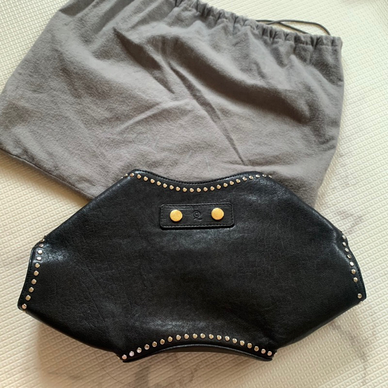 Preloved Alexander McQueen Clutch Black Studs