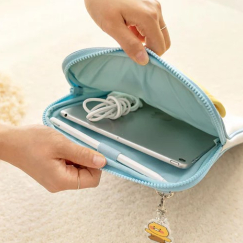 Sleeve Pouch Sarung Tas Bag Case Ipad Tab Tablet Macbook Air Pro Laptop Asus Acer Lenovo HP Huawei 11 12 13 14 15 inch Motif Gambar Kartun Cartoon Kakao Warna Biru Soft Blue Kuning Cute Lucu Murah Transparan Mika Waterproof Korean Model  Shockproof