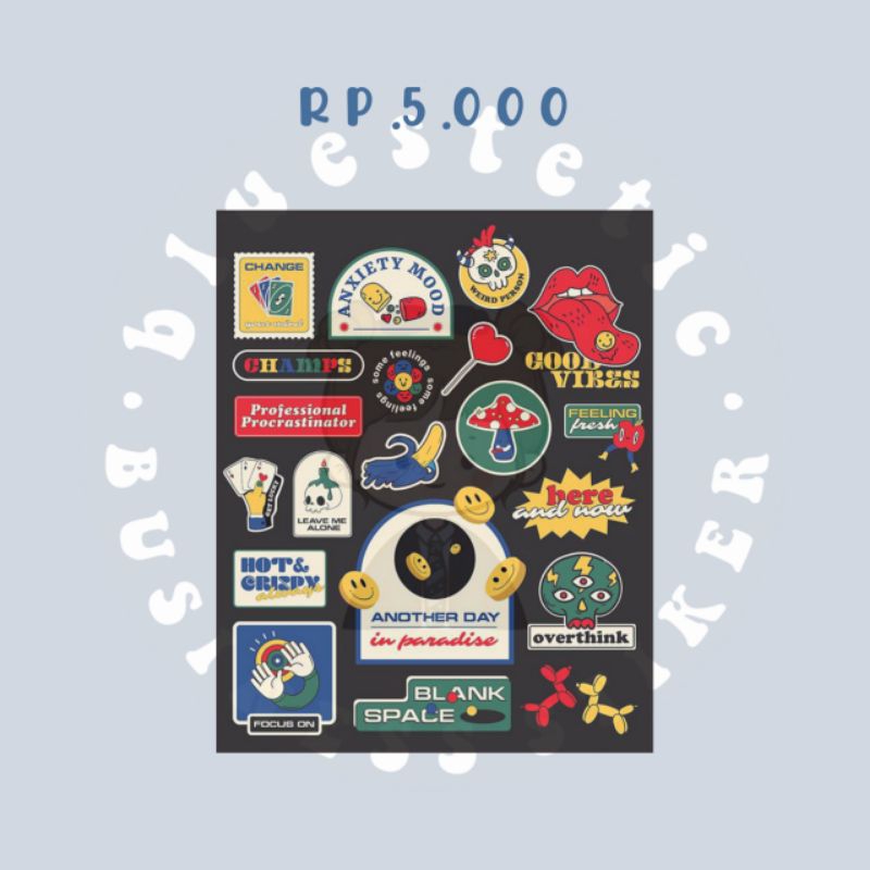 

STIKER pack aesthetic lucu | isi 20/pcs