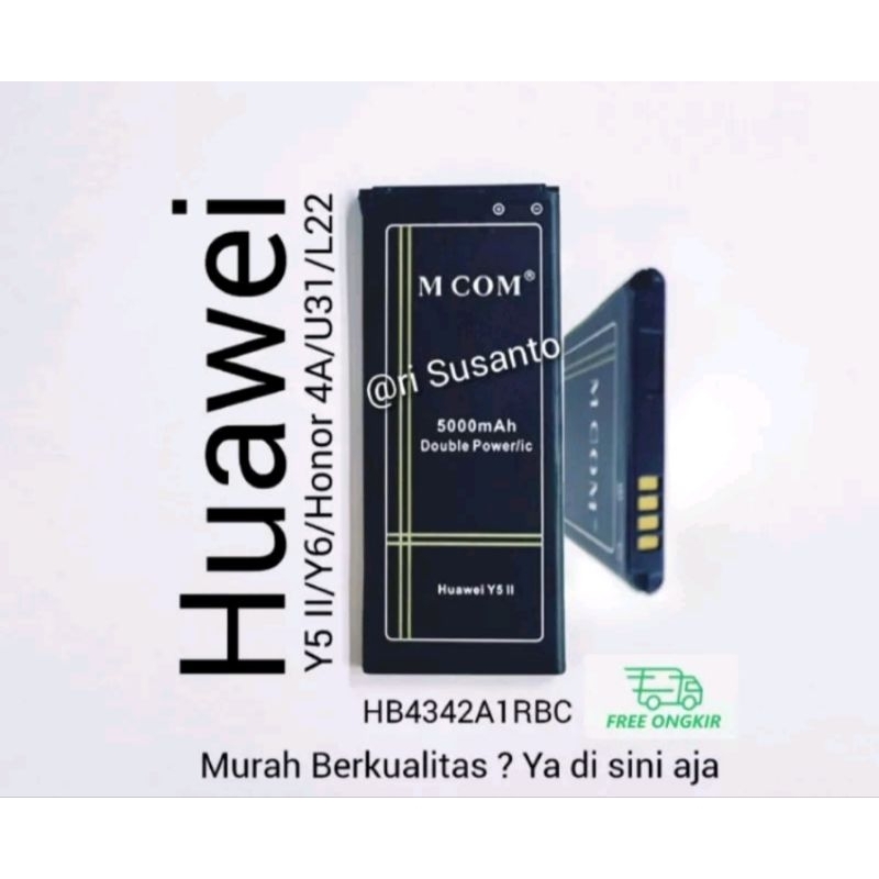 Baterai Huawei Y6 Honor 4A SCL-L21 SCL-L01 SCC-U21 SCL-L04 SCL-U31 SCL-AL00 Double Power 5000mAh bat