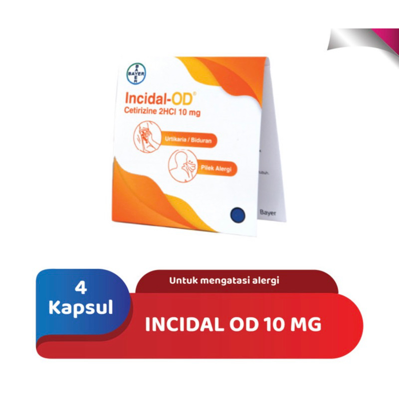 Incidal strip 4 tablet ( obat alergi gatal )