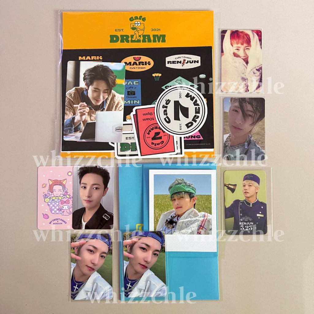 pc renjun (mini ballon md fullset / mfal renjun selimut / sanrio trading card A set. / future ver / pob bene yes24 sg22 / luggage sticker md set)