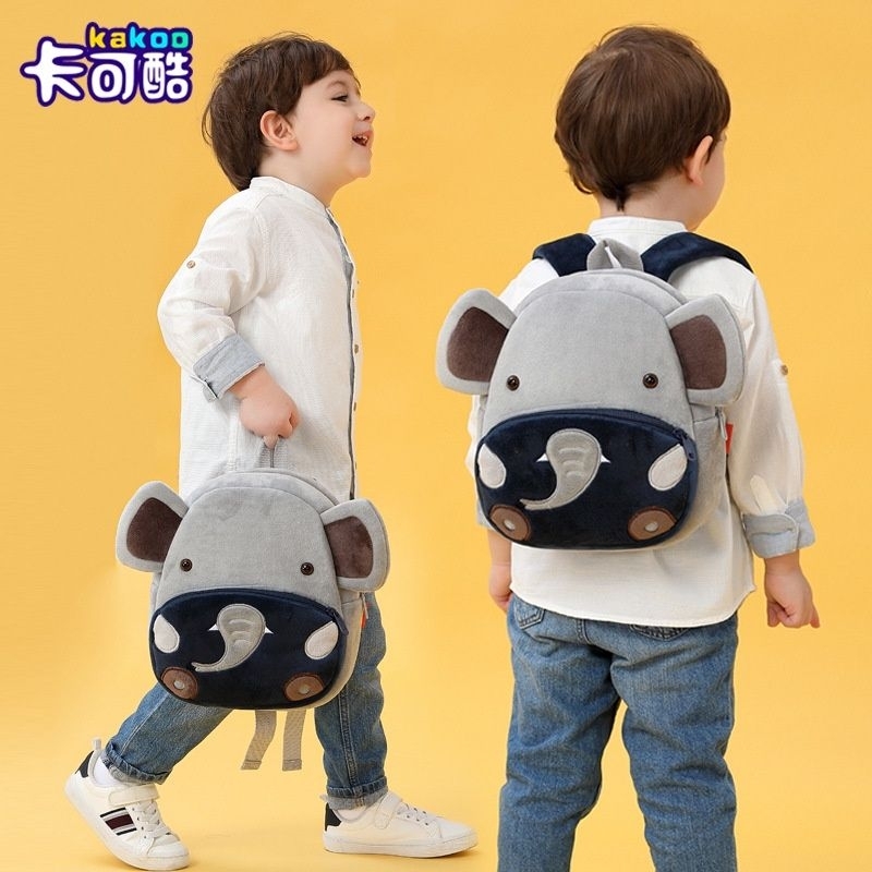 Tas Ransel Anak Karakter Binatang Halus Untuk PAUD dan TK | Tas Sekolah Kakoo Boneka Motif Animal