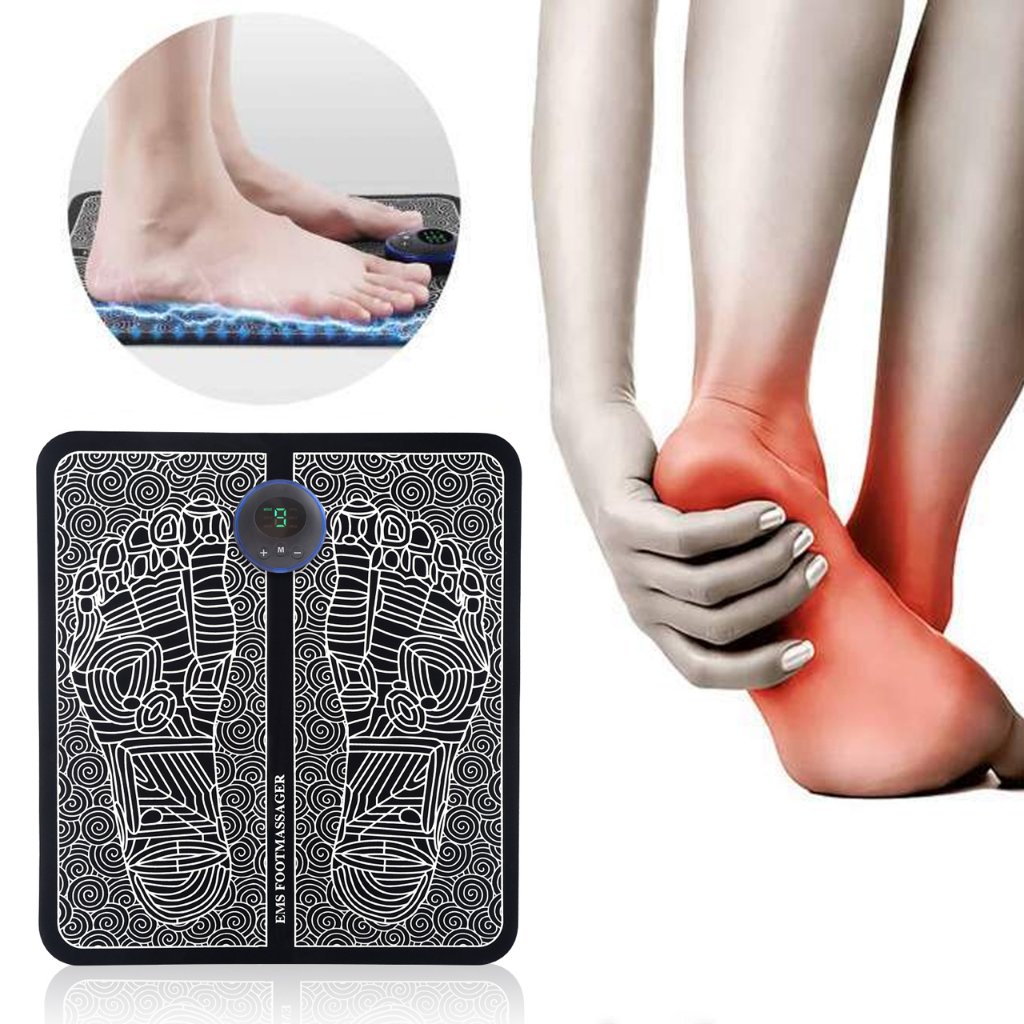 EMS Foot Massager Elektrik Bantalan Pemijat Kaki Alas Pijat Kaki Stimulator Otot Kaki Meningkatkan Sirkulasi Darah