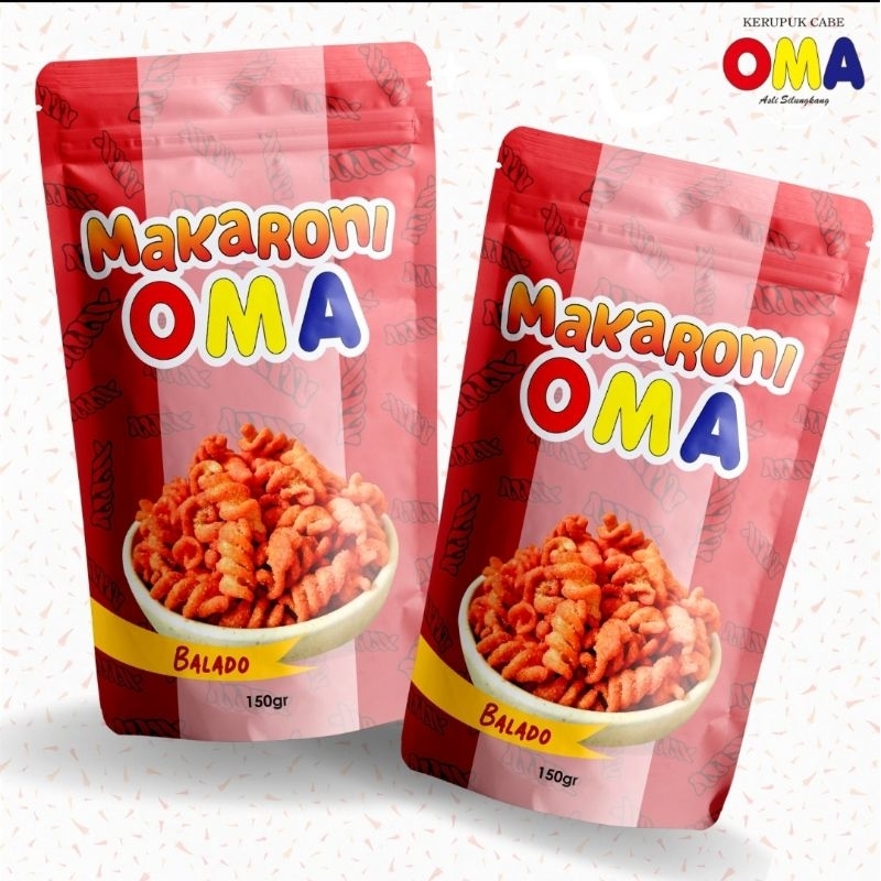 

MAKARONI POUCH 150gr BALADO / Snack makaroni spiral ulir pedas