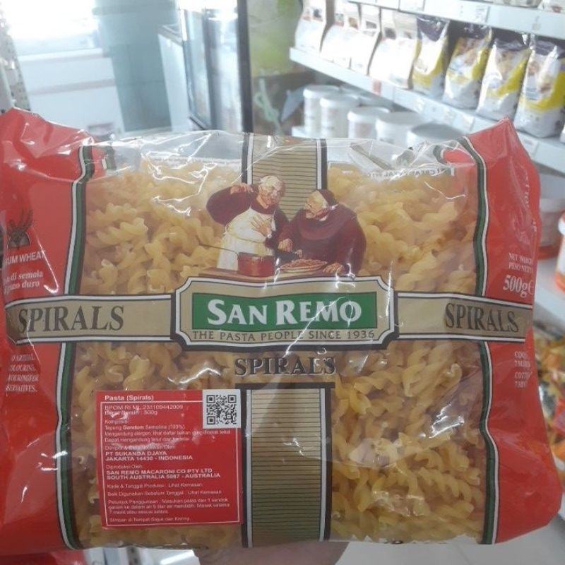 

San remo macaroni spiral 500 gr