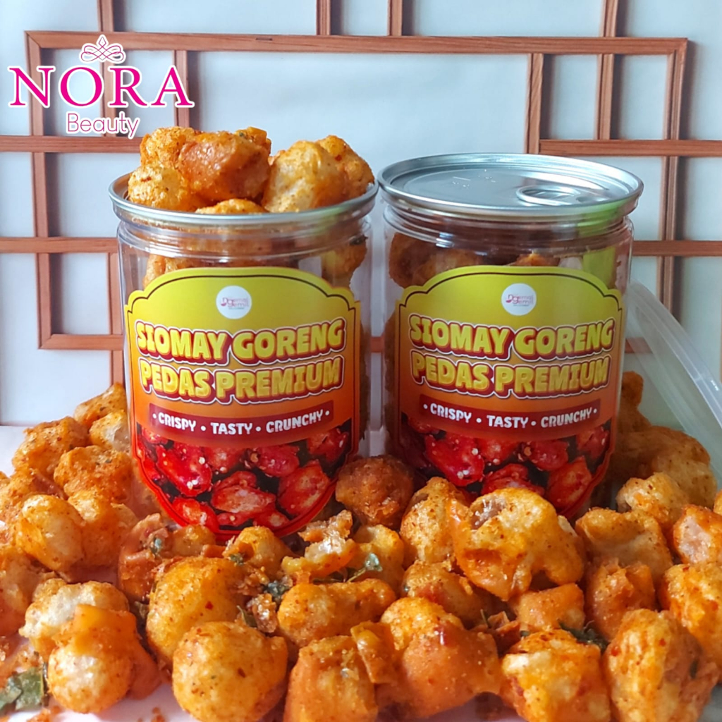 

Cemilan Siomay Goreng kering Pedas Daun Jeruk Kriuk Kemasan CAN Premium //murah
