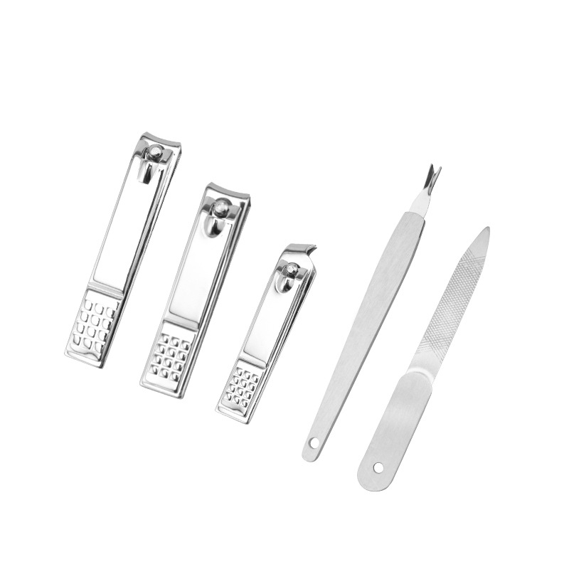 Manicure Set 5 in 1 Alat Perawatan Kuku Set 5pcs Free Box Stainless