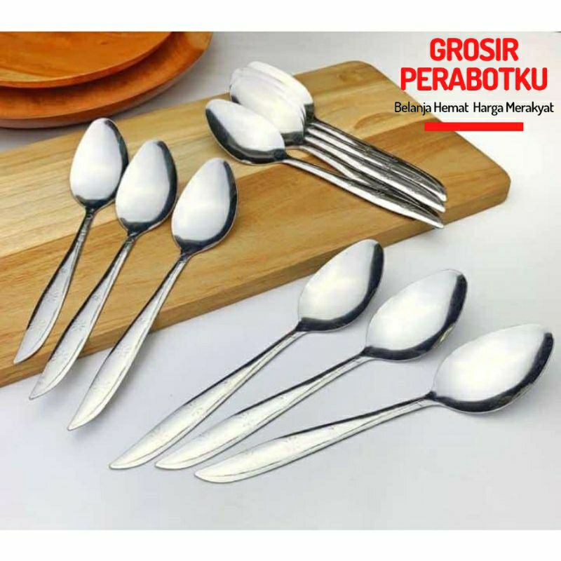 Sendok Garpu Makan Super Doll Original Isi 6pcs Stainless Steel Tebal Premium Quality