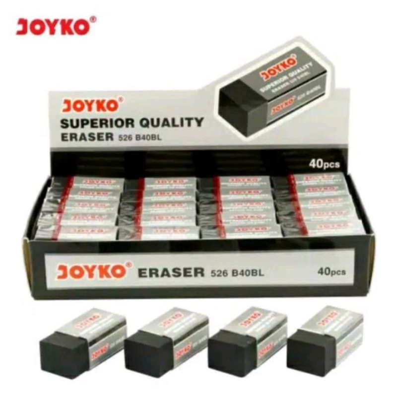 

Joyko 526 B40BL Eraser Penghapus Hitam Superior Quality Harga Per Pcs