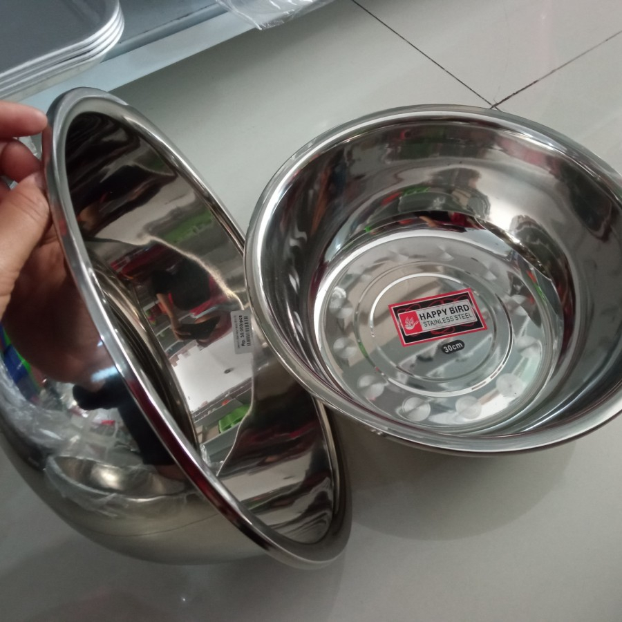 Baskom Stainless Happy Bird 24cm 26cm 28cm