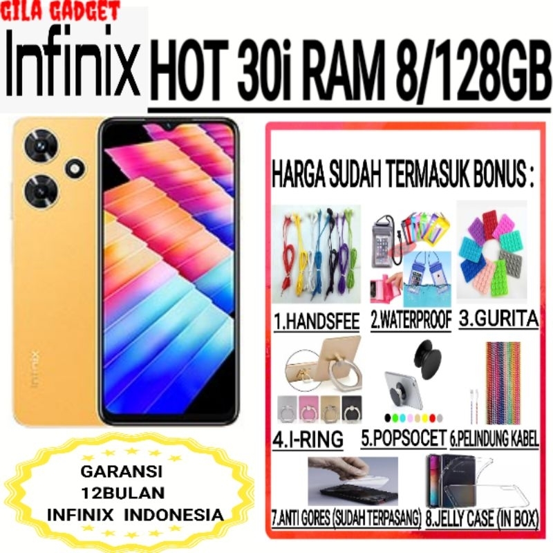 INFINIX HOT 30i RAM 8/128GB GARANSI RESMI