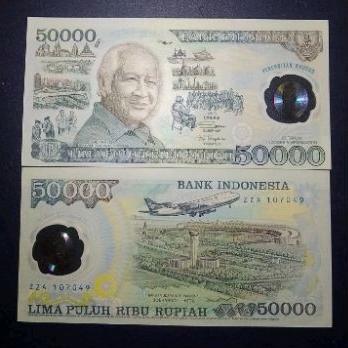 UANG 50000 SOEHARTO POLYMER GRESS UNC