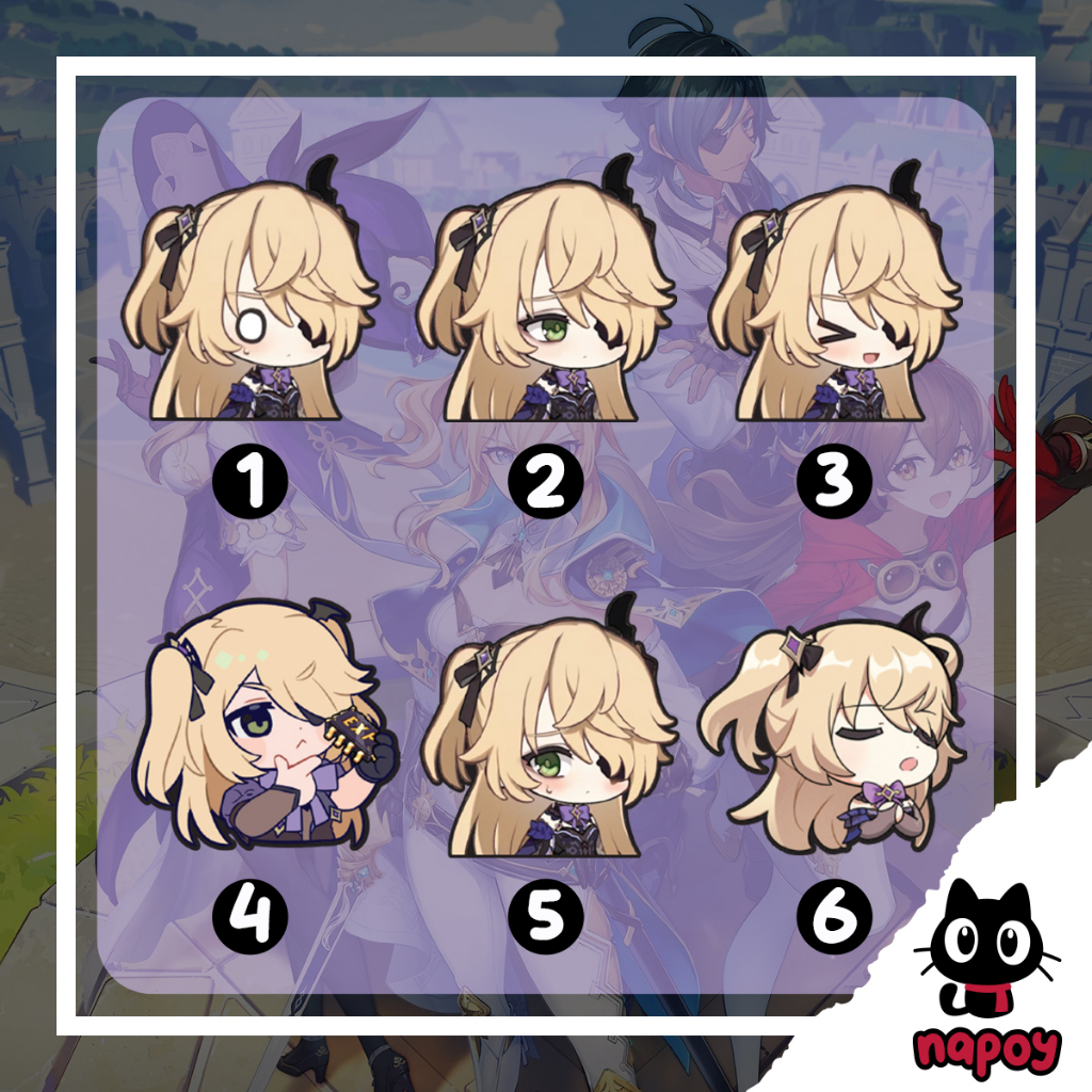 

Sticker Vinyl Game Anime Fischl Genshin Impact