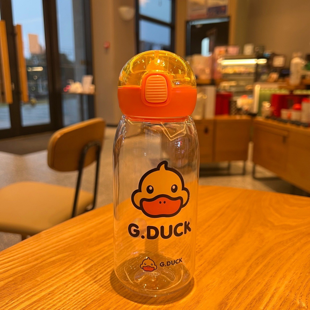 G.DUCK Botol Minum Plastik Anak-anak Gelas Plastik Kartun Anti Bocor Portabel