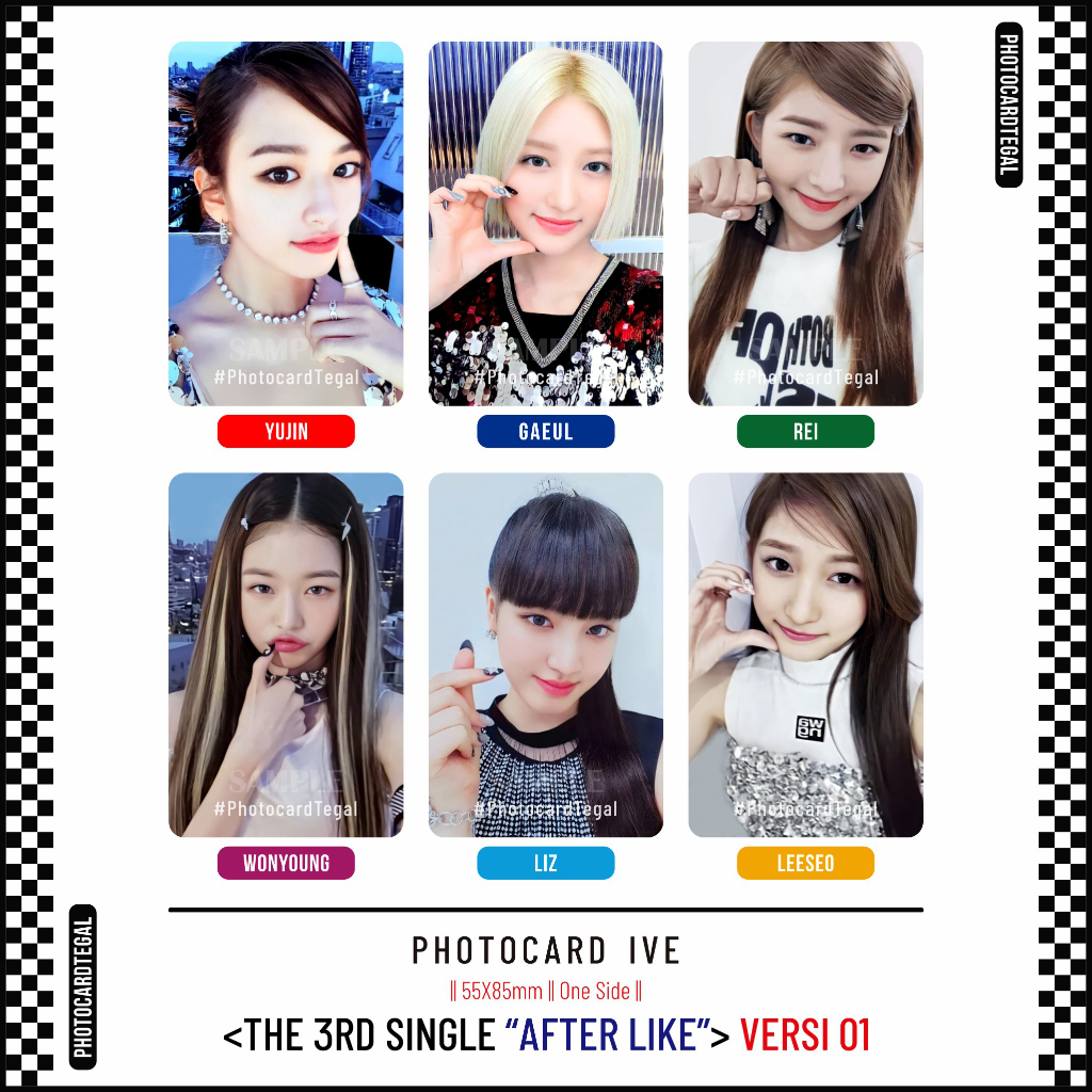 [SET VER.] PHOTOCARD IVE 'AFTER LIKE' (Yujin, Gaeul, Rei, Wonyoung, Liz, Leeseo)