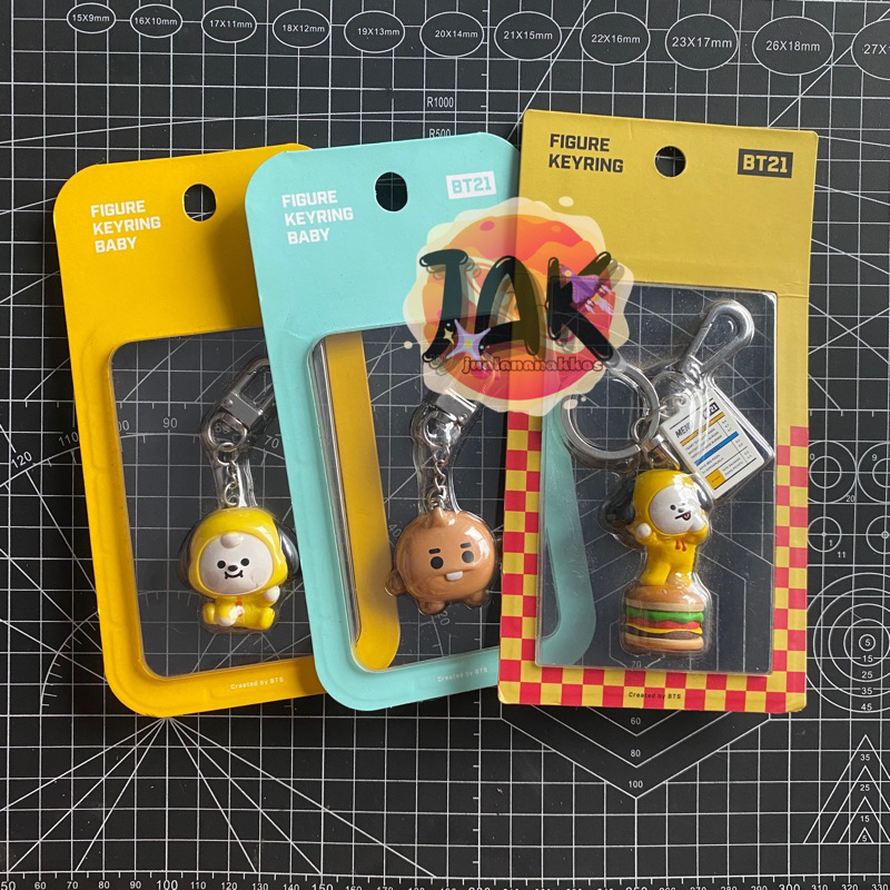 Ready - BT21 Figure Keyring Official Baby Shooky Chimmy