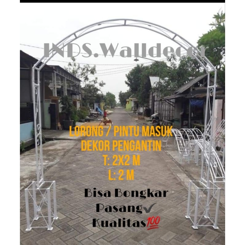 Lorong Jalan Dekorasi Pernikahan / Background Pernikahan / Lorong Pernikahan / Pergola Dekorasi Kuat