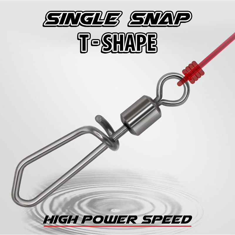 10pcs Single Snap T Shape High Speed Snap Rolling Swivel