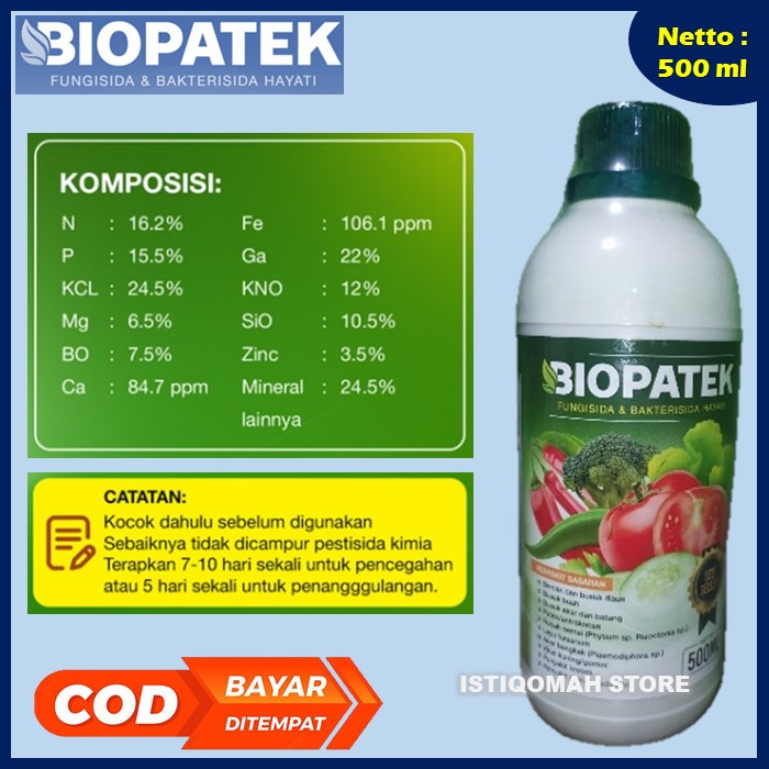 Obat Semprot Penyakit Bulai Daun Putih Bercak Daun dan Daun Hawar pada Tanaman Jagung BIOPATEK 500ML Fungisida &amp; Bakterisida Hayati Obat Bulai Jagung, Obat Bercak Daun Jagung, Obat Daun Hawar Jagung Terbaik yang Bagus dan Manjur