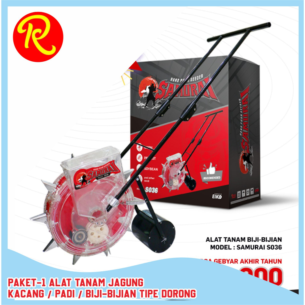 SAMURAI DRAGON ALAT TANAM JAGUNG / KACANG / PADI / BIJI-BIJIAN TIPE DORONG