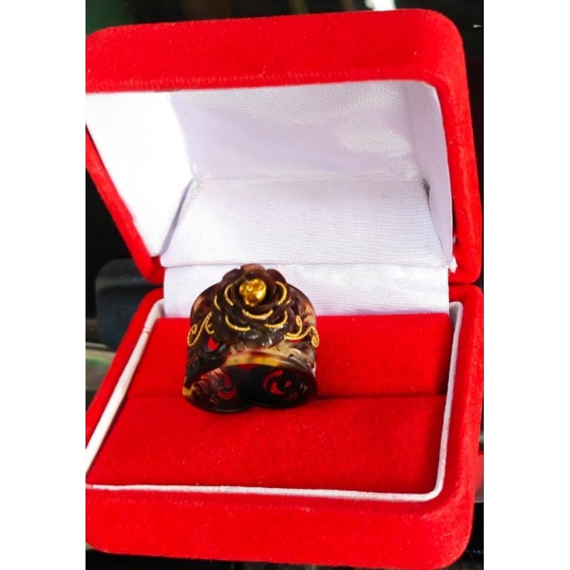 Cincin Pendok Emas Ukir Bali