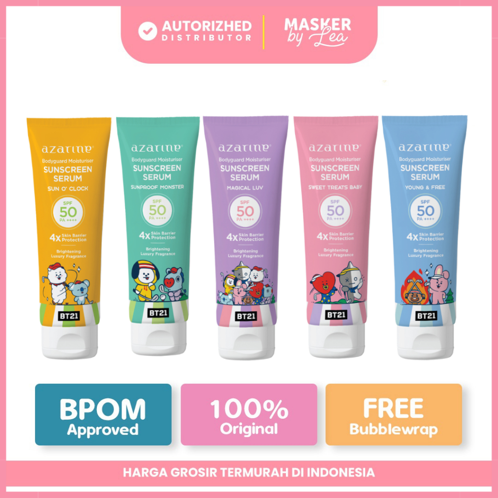 Azarine Body Guard Moisturizer Suncreen Serum 100ml BTS 21