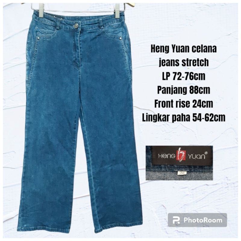Heng Yuan celana jeans wanita stretch