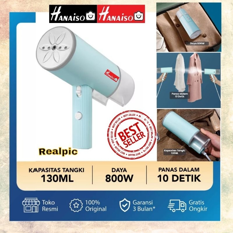 Medan Termurah Garansi Hanakuma XPro Setrika Portable Uap Steam Gun Seterika Travel 800W Low Watt Kualitas Terbaik Mudah Digunakan Tekanan Tinggi Foldable Travel Philips Deerma Samano