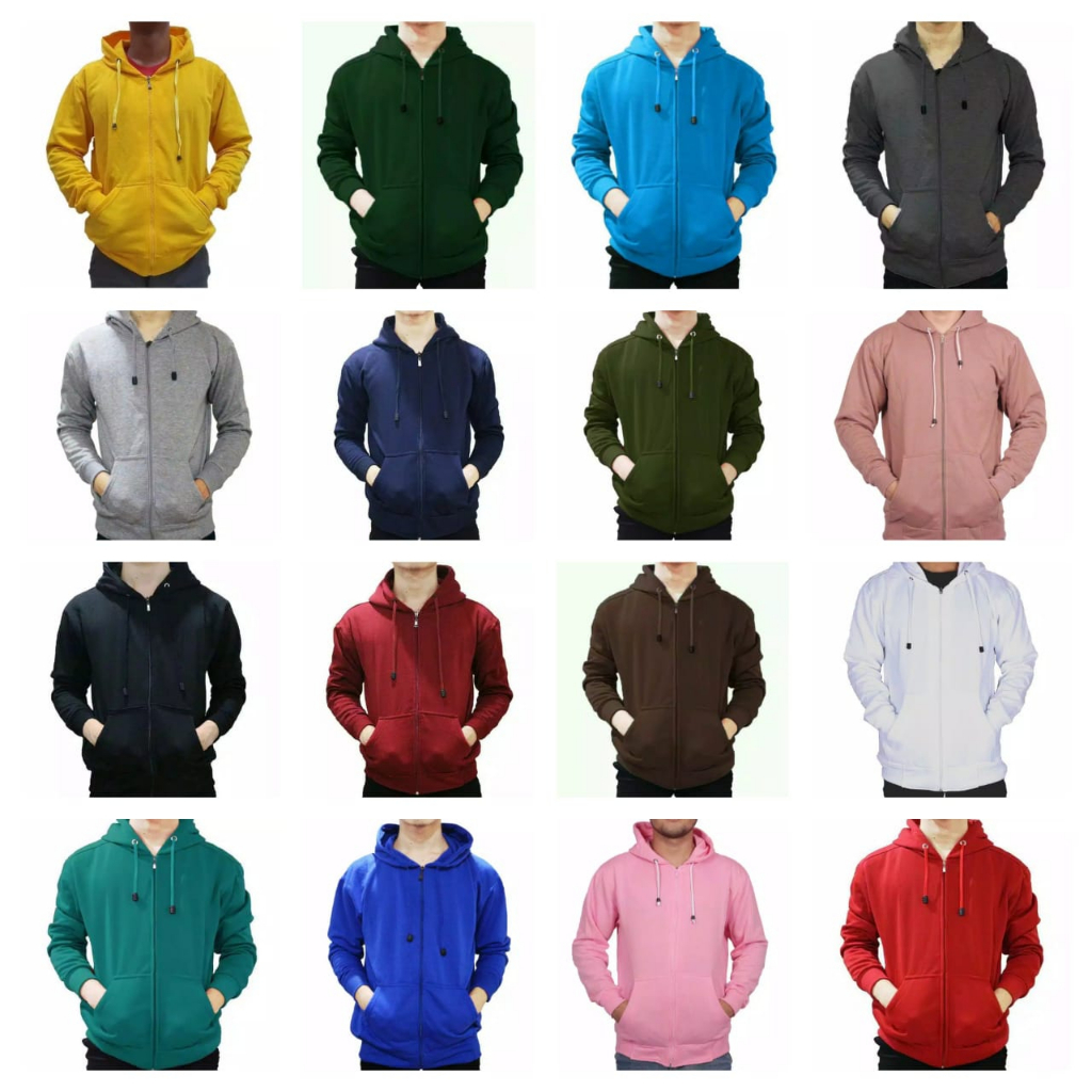 INDO - Jaket Hoodie Zipper Polos Pria Wanita | Sweater Hodie Pullover Premium Distro Mocca