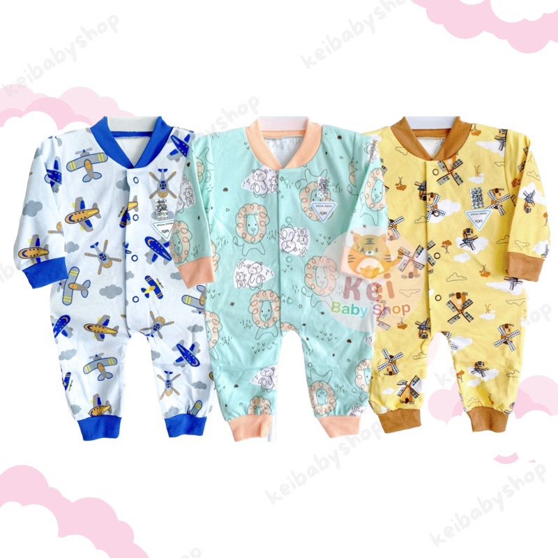 Nova Sleepsuit Newborn Motif Best Buddies / Piyama Baju Tidur Bayi / Romper Panjang Bayi