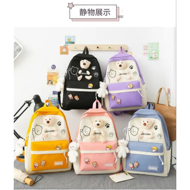 Tas Ransel Sekolah Anak Remaja SD SMP Model Boneka - tas ransel