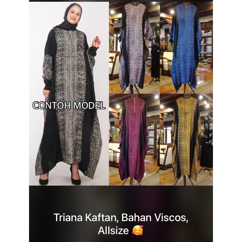 DIAN PELANGI kaftan allsize dengan model dress pesta muslim yang motifnya kekinian