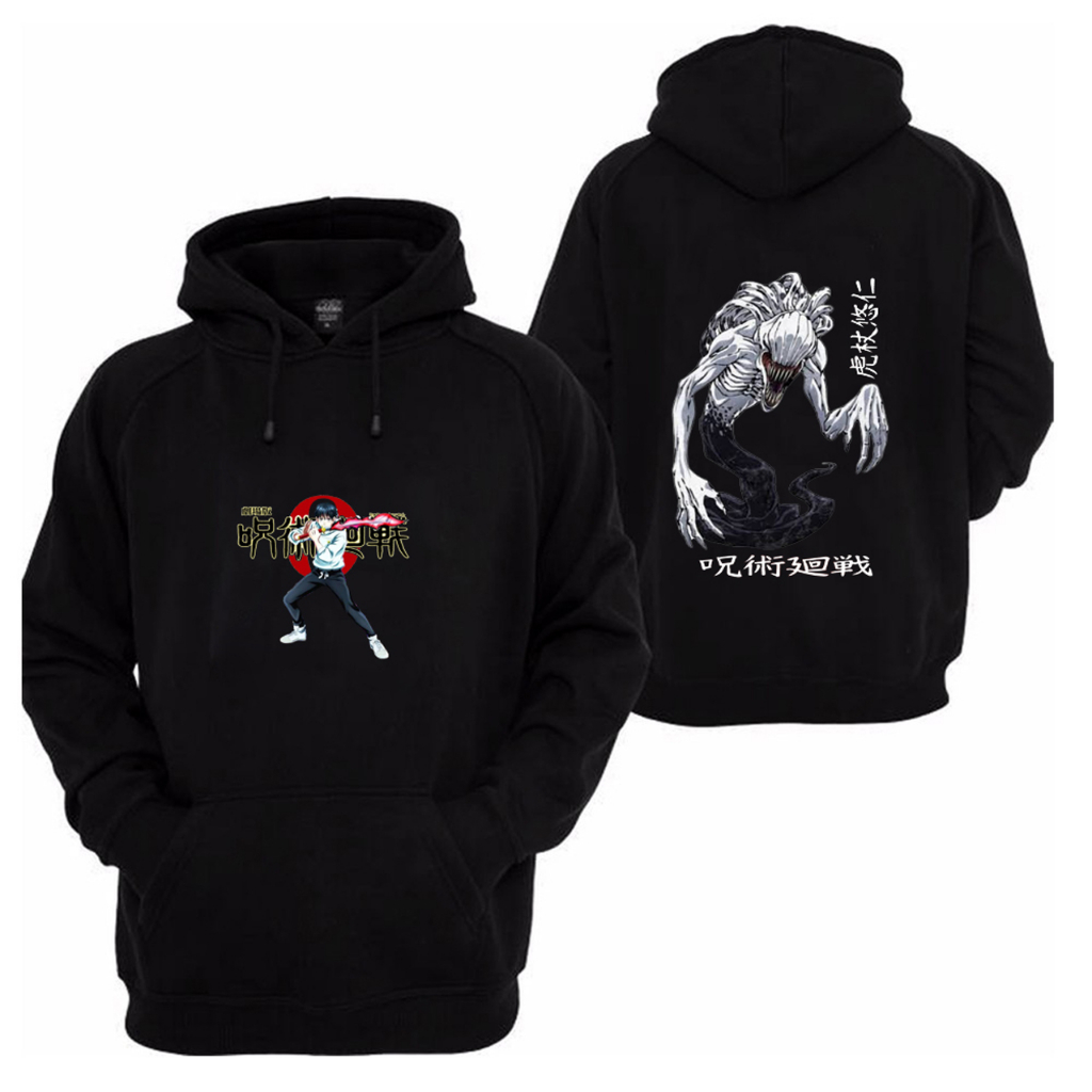 Jaket Hoodie Anime Jujutsu Kaisen 0 Kanji Yuuji Itadori Hoodie Gojou Satoru