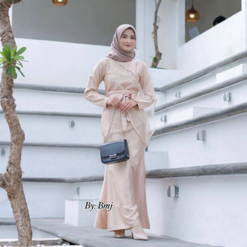 Affia dress gamis velvet mix tile akar gamis brokat gamis modern gamis kondangan gamis wisuda gamis 