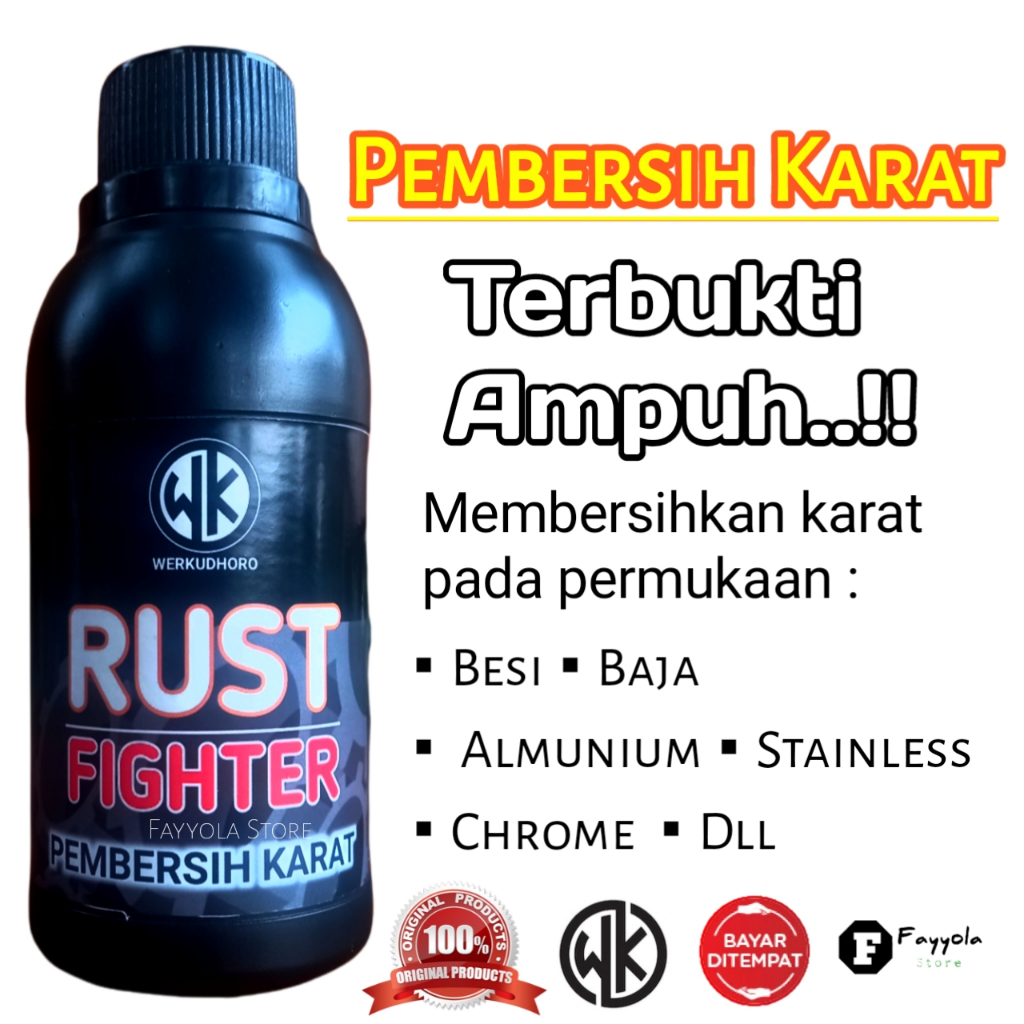 Pembersih Karat 1 liter / Rust Fighter penghilang karat chrome besi baja alumunium / Rust Remover