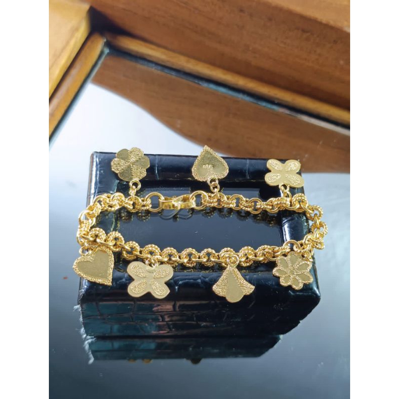 gelang sepuh sepuhan warna seperti emas 99