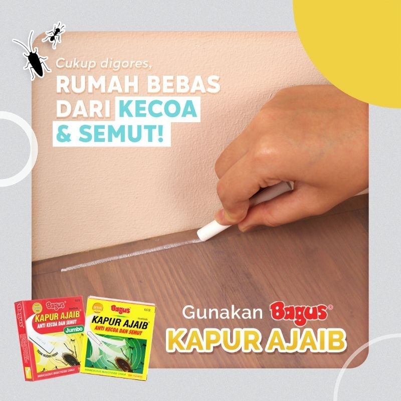 Bagus Kapur Ajaib Kuning Original Anti Semut Anti Kecoa Serangga Pasti Mati