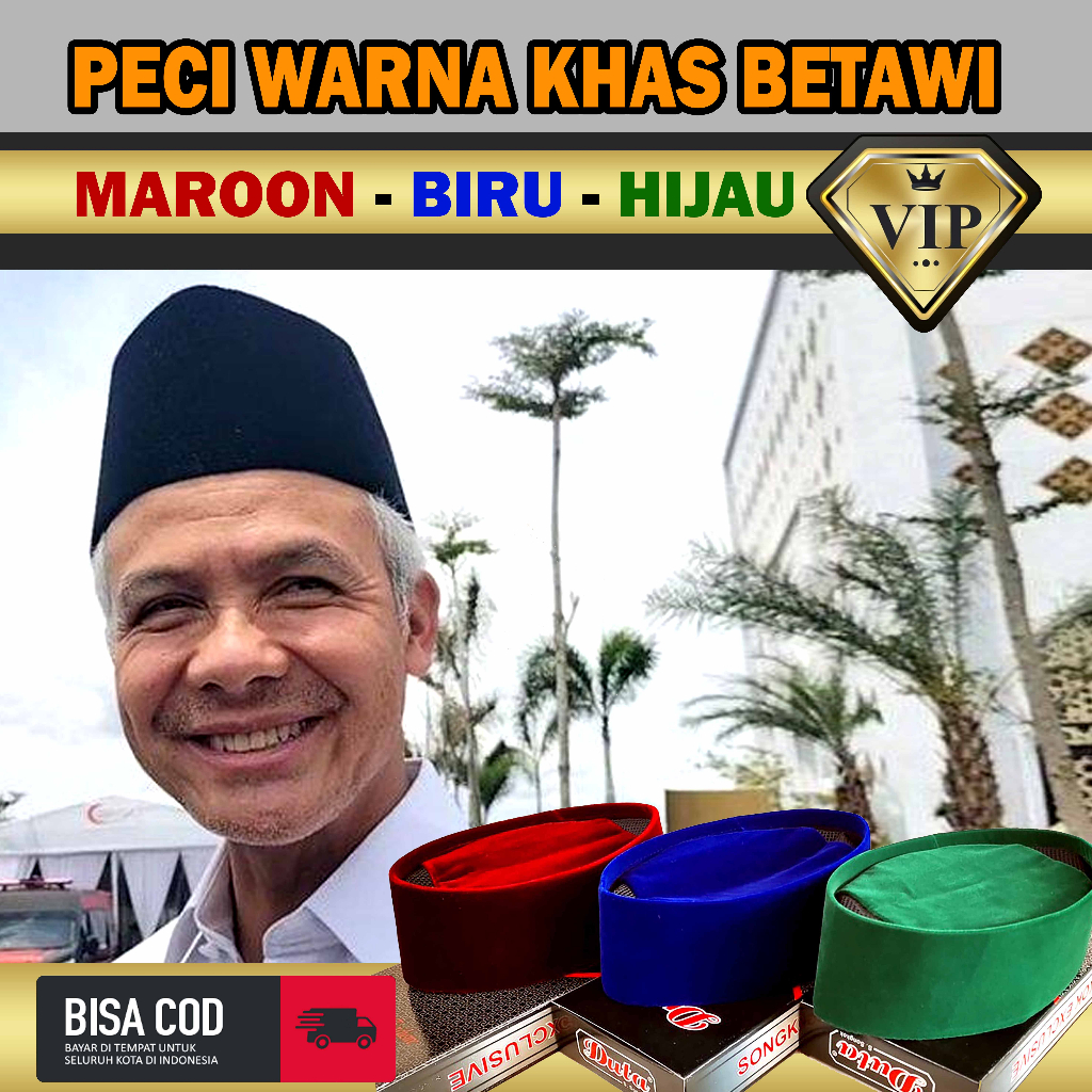 Songkok Peci Warna Merah Maroon, Biru, Hijau Tinggi 9cm, Kopiah Beludru FALCON Berbulu Halus Tebal B