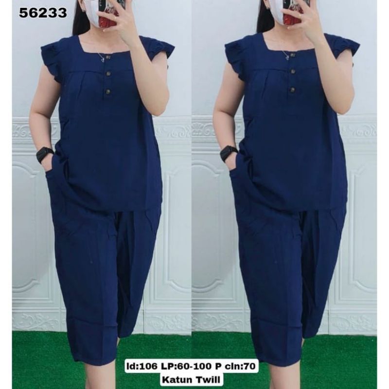 one set bangkok rayon premium setelan wanita