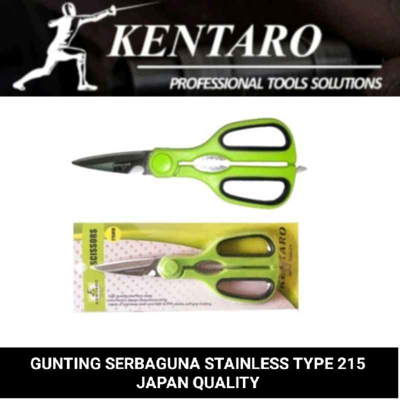 

gunting serbaguna type 215 stainles ( anti karat ) kentaro Japan quality
