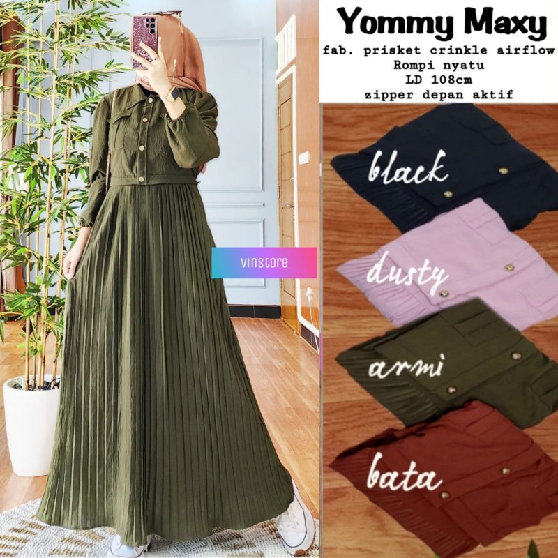YOMMY MAXY | PAKAIAN WANITA DRESS GAMIS | BY VINSTORE