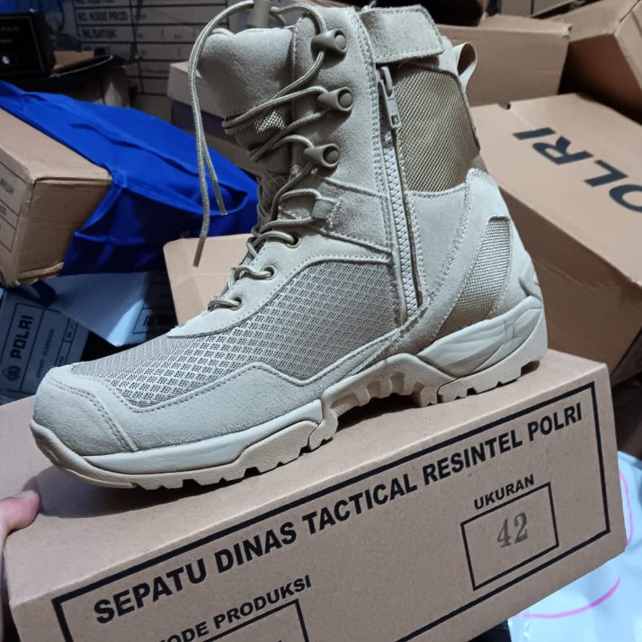 SEPATU DINAS RESINTEL KREM RESLETING JATAH POLRI