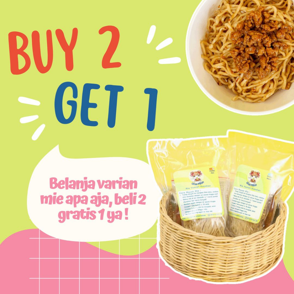 

Yamien Manis Qian Mian - Bakmie Ayam Frozen Halal Lezat / Mie Frozen No MSG / Bakmi Mi Ayam