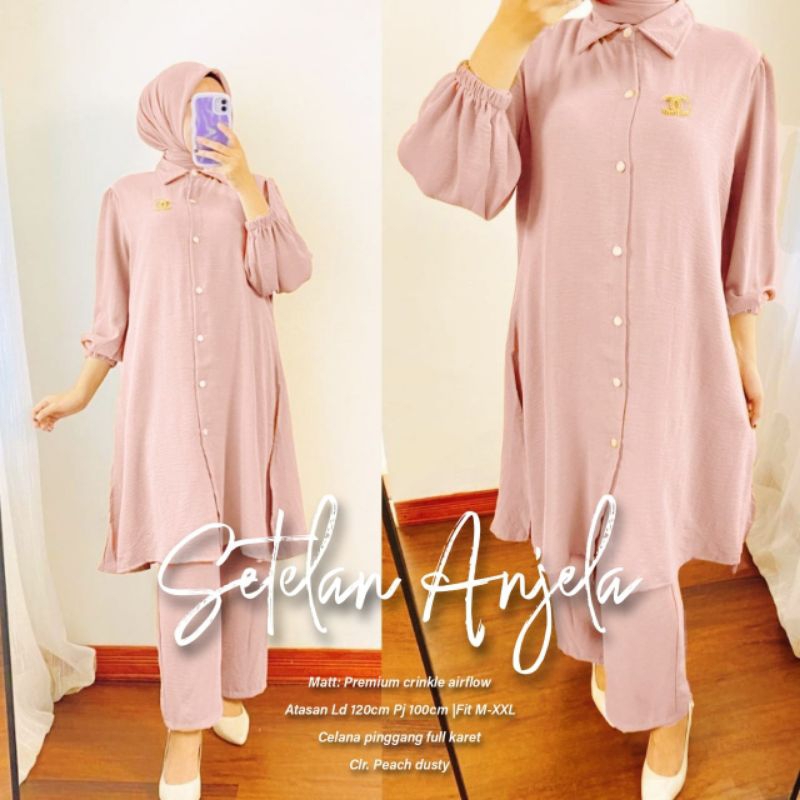 ANJELA SETELAN JUMBO LD 120 cm BAJU WANITA TERBARU