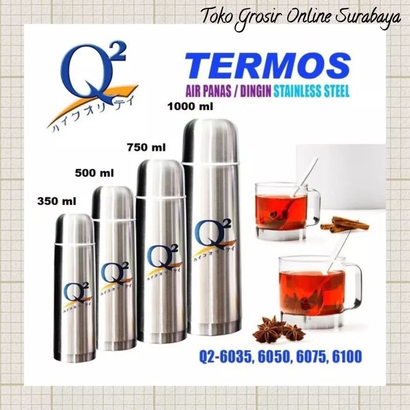 Thermos Kapsul Air Panas Dingin Stainles Steel Merk Q2