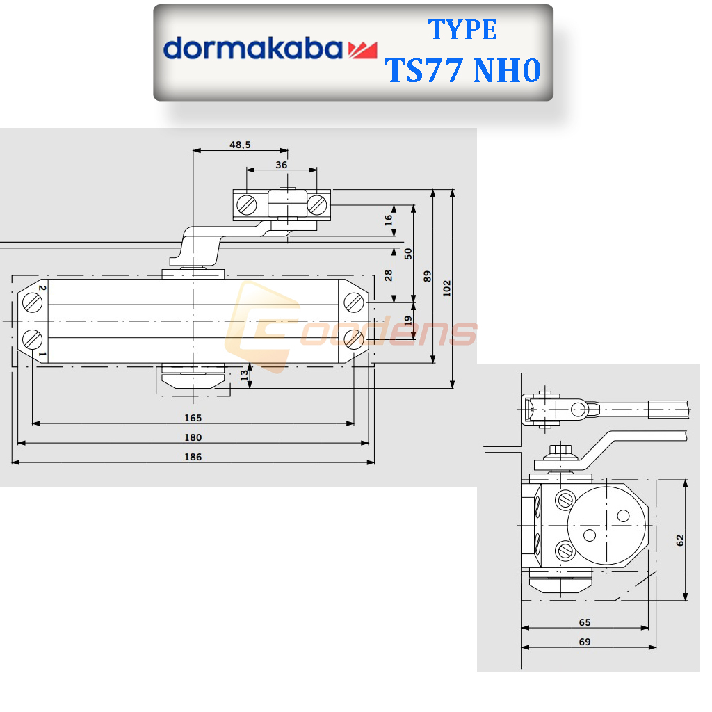 Dorma TS 77 Door Closer Penutup Pintu Otomatis Non Hold Open