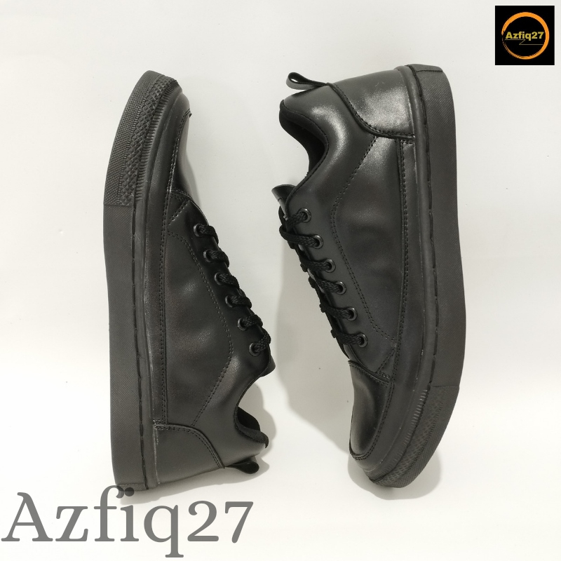 Sepatu Pria Wanita SNEAKERS Terbaru Full Black Terbaru Azfiq27 #8